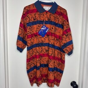 Vintage 90 Greg Norman Reebok Shark Attack Men Graphic Short Sleeve Polo shirt